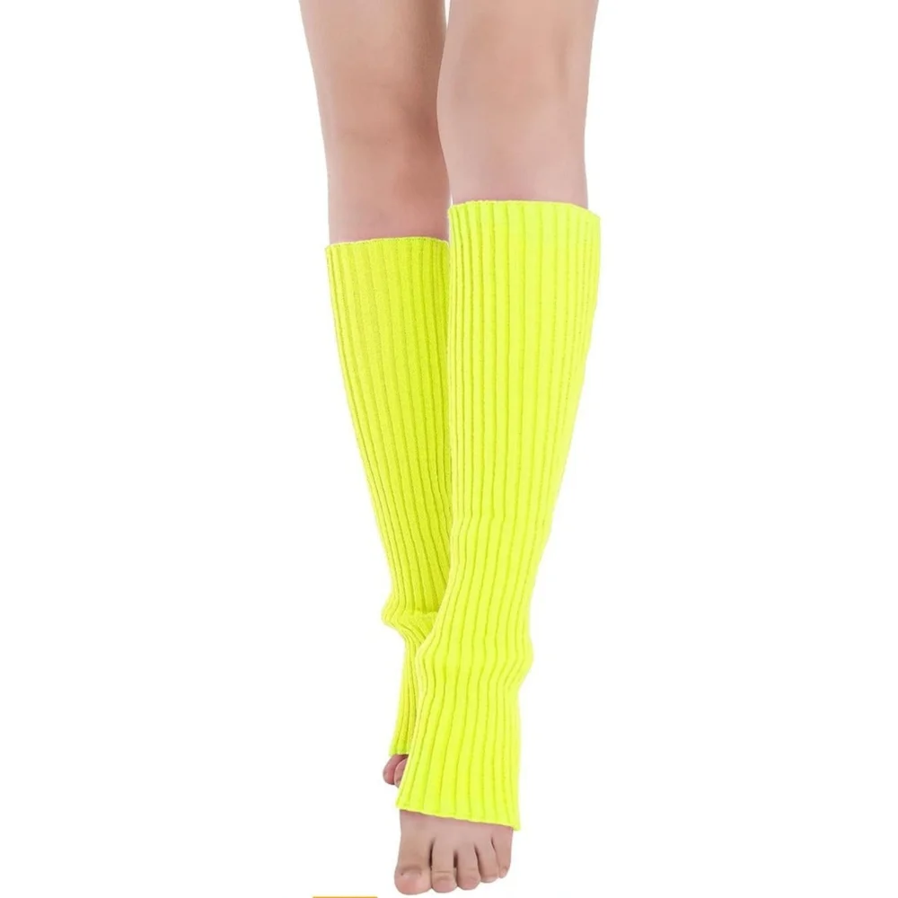 Leg Warmers In Neon Yellow
